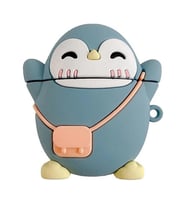 E2M AIRPODS 1-2 KILIF CUTE PENGUEN MAVİ