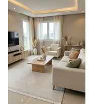 İkra Serisi Bej Krem Çizgili Modern Halı Özel Ölçü Salon Lüksü Sultan Halı