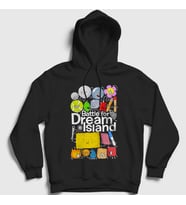 Presmono Unisex Beyaz Bfdi Battle For Dream Island Kapüşonlu Sweatshirt 531780tt (Siyah)