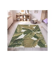 Rovigo Home Dijital Baskı Yıkanabilir Kaymaz Taban Salon Halısı RVG0529 (Yeşil)
