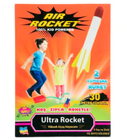 1 Işıklı, 1 Işıksız Yedek Roketli - Air Rocket Işıklı Ultra Uçan Duello Oyuncak Seti- (Turkuaz)
