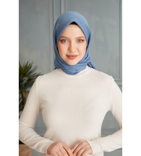 Mavi Harem Scarf İncila Eşarp