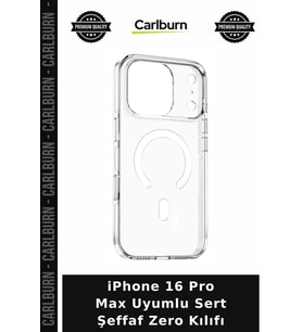 iPhone 16 Pro Max Uyumlu Sert Şeffaf Zero Kılıfı Mobil Aksesuar Telefon Aksesuarı Cihaz Kapağı