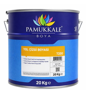 Pamukkale Yol Çizgi Boyası Solvent Bazlı 20 Kg Bayrak Kırmızı Ral 3020