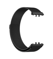 Samsung Galaxy Fit 3 Uyumlu Kordon Hasır Metal Mıknatıslı Örgü Zore KRD-01 Kayış (Siyah)