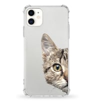 Apple iPhone 11 Uyumlu Darbe Emici Antişok  Kapak Catface Tasarımlı Silikon Şeffaf Kılıf