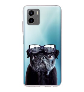 PrintiFy Vivo Y15s ile Uyumlu 1mm Slim Fit Köpek 3 050f Baskılı Şeffaf  Kılıf