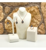 Elmas Montür Rosegold Damla Spor Gümüş Set Takım