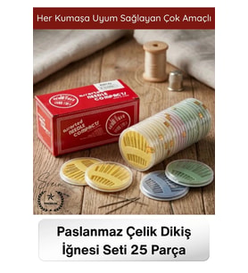 #Dikiş Paslanmaz Çelik Dikiş İğnesi Seti 25 Parça Profesyonel Terzi Nakış Hobi El Dikiş Kiti Kumaş T