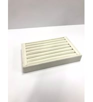 Yerli Üretim Süet Kumaş Krem Renk  (22x14cm) Rulo Yuzuk Standı