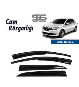 Cam Rüzgarlığı Renault Symbol 2013 Sonrası Mügen Tip Piano Black
