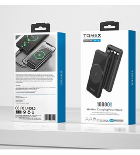 Tonex TN-101 Magsafe Standlı 10,000mAh Powerbank 22.5w Hızlı Şarj Destekli (Siyah)