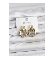 Mey İthalat® Gold Renk Pirinç Vintage Kadın Küpe