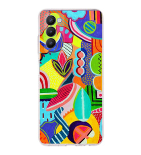 PrintiFy Tecno Camon 18 ile Uyumlu 1mm Slim Fit Retro Renkler 6 Baskılı Şeffaf  Kılıf