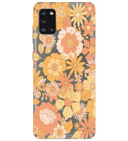 Samsung Galaxy A31 Uyumlu Çiçek Desenli Şeffaf Telefon Kılıfı