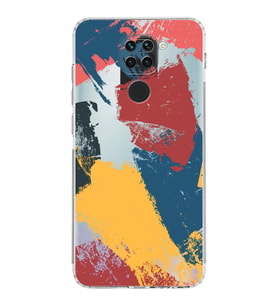 Xiaomi Redmi Note 9  Kamera Korumalı Kapak Brush Stroke Tasarımlı Şeffaf  Kılıf