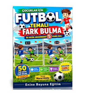 Çocuklar İçin Futbol Temalı Fark Bulma Kitabı