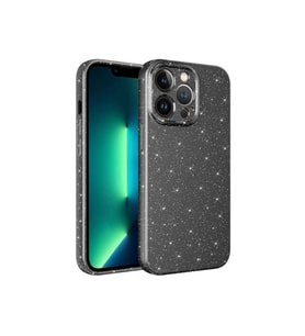 Apple iPhone 12 Pro Max Uyumlu Kılıf Kamera Korumalı Simli Lüks Zore Koton Kapak (Gri)