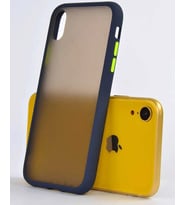 Apple iPhone XR 6.1 Mat El İz Tutmaz Anti Shock Kaliteli Kılıf (Lacivert)