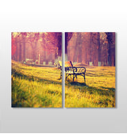 Bank Ve Doğa Kanvas Tablo 70x60cm (Karışık)