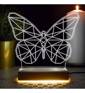 Kelebek Tasarımlı 3d Led Lamba