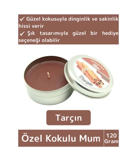 Premium Özel Metal Kutulu Arınma Huzur Meditasyon Yoga Esans Dekoratif Mum Oda Kokusu 120 Gram