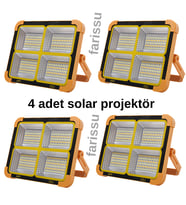 Solar panelli çakar özellikli dış mekan aydınlatmasına uygun projektör