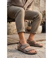 Elit MYSS06-034 Erkek Düz Sandalet Vizon