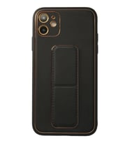 Durukar® iPhone 12 Kılıf Coco Deri Standlı Kapak - Siyah