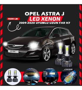 Opel Astra J 2009-2020 Uzun Far Uyumlu Şimşek Etkili Led Xenon Pro Series H7