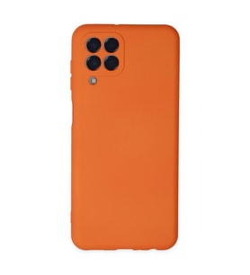 Samsung Galaxy M33 Kılıf Nano İçi Kadife Silikon - Turuncu