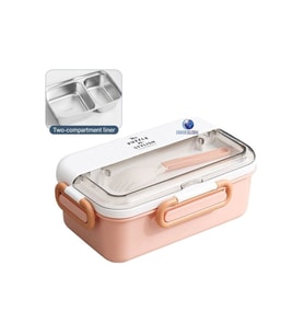 Bento 1200ml Çift Renkli Lunchbox Yeni Koleksiyon 2 Katlı Çelik Sefer Tası Yemek Kutusu