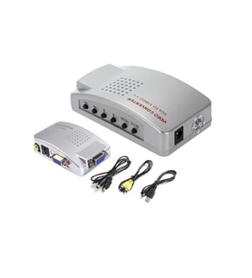 Vga To Video Çevirici Vga To Rca Çevirici Vga To Av Çevirici Vga Video Çevirici (Gri)