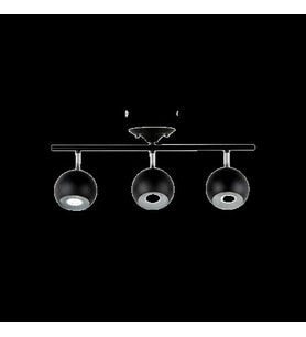 Rsylight Retro Siyah 180 Derece Hareketli Modern Spor 3 Lü Led spot Avize Güışığı Ampullü