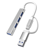 4 Port'lu Bağlantı İstasyonu Ultra İnce USB Bölücü TYPE-C tipi Çoklu Arayüz Adaptörü Multi Usb Çoklayıcı
