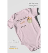 Teyzesinin Minik Kuşu Baskılı Bebek Zıbını – Çıtçıtlı Body  %100 Pamuk Kısa Kol (Bebek Pembesi)