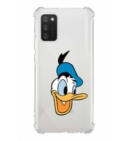 Samsung Galaxy A02s  Köşe Korumalı Antişok Kapak Donald Duck Tasarımlı Şeffaf  Kılıf