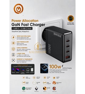 Kalemhane Gerçek100W Çoklu Hızlı Şarj Adaptörü