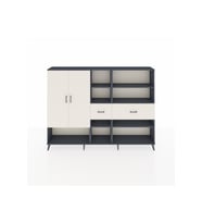 Arges Dolap 10 Raflı 2 Çekmeceli 2 Kapaklı 220x30x163 Antrasit-Aytaşı