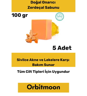 Özel Üretim Doğal El Yüz Saç Vücut Güzel Koku Leke Karşıtı Orijinal Zerdeçal Ekstraktı Sabunu 5 Adet
