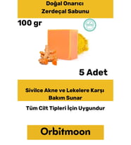 Özel Üretim Doğal El Yüz Saç Vücut Güzel Koku Leke Karşıtı Orijinal Zerdeçal Ekstraktı Sabunu 5 Adet