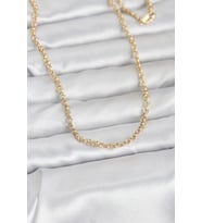 CM 14K Gold Renk Halka Zincir Model 60 cm Kadın Kolye