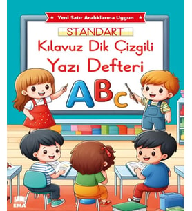 Renkli Standart Kare Çizgili Yazı Defteri A4 Ebat