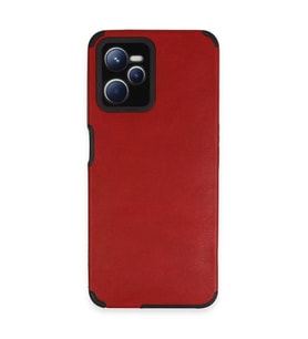 Realme C35 Kılıf Loop Deri Silikon - Kırmızı