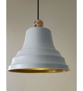Rys Retro Metal Beyaz Gold Duylu Dekoratif Rustik Tekli Sarkıt Avize Çap:27 cm