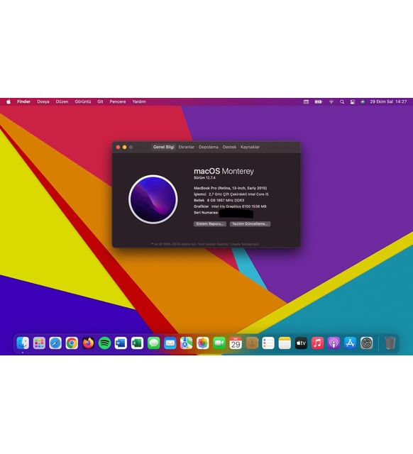 Apple Macbook Pro A1502 Dizüstü Bilgisayar