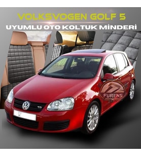 Volksvogen Golf 5 Antrasit Renk Tay Tüyü Cepli & Terletmez Sırtlı Oto Koltuk Minder Seti - Koltuk Koruma Kılıfı (ÖN & ARKA TAM SET)