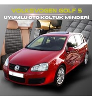 Volksvogen Golf 5 Antrasit Renk Tay Tüyü Cepli & Terletmez Sırtlı Oto Koltuk Minder Seti - Koltuk Koruma Kılıfı (ÖN & ARKA TAM SET)