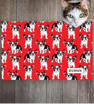 Monnhein Pet Mat – Kişiselleştirilebilir Kaymaz Mama Altlığı, 50x35 cm