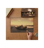 Terkedilmiş Kayıklar - Deniz Kıyısı Tasarımı 240 parça Ahşap Puzzle Ahşap Kutuda MP06773